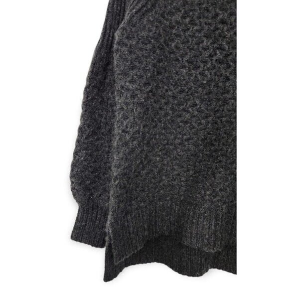 Anthropologie Alpaca Blend Turtleneck Fisherman Cable Balloon Sleeve Sweater XS - Picture 4 of 8